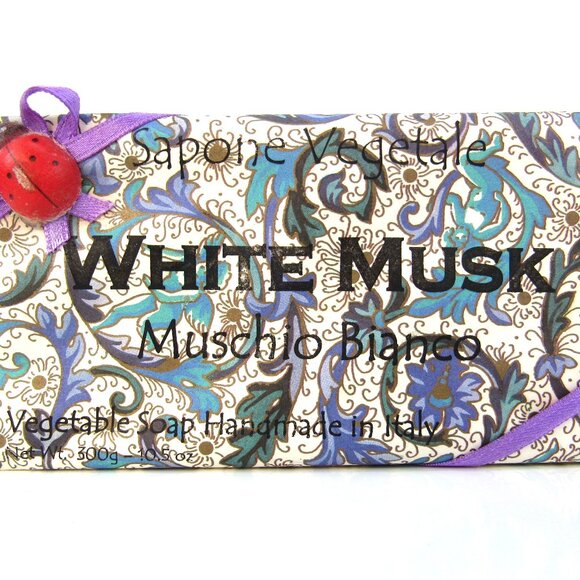 White Musk Soap Muschio Bianco Alchimia Vegtable Soap 10.5 Oz 300g Made in Italy - Picture 1 of 7